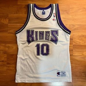 Vintage Mike Bibby Sacramento Kings Champion Jersey Rare Home White